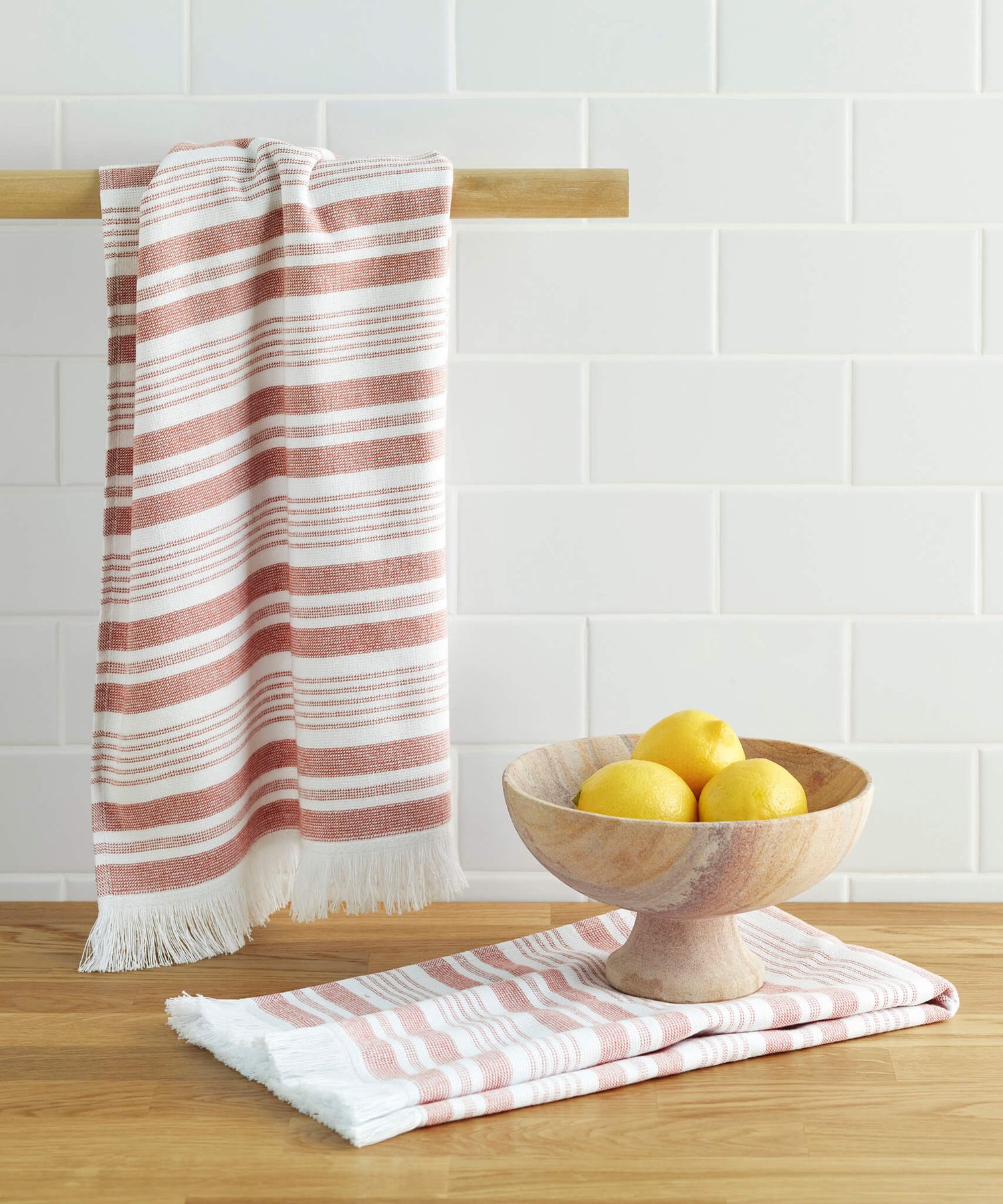 Blue and Brown Piano Stripe Kitchen Towel – MARCH